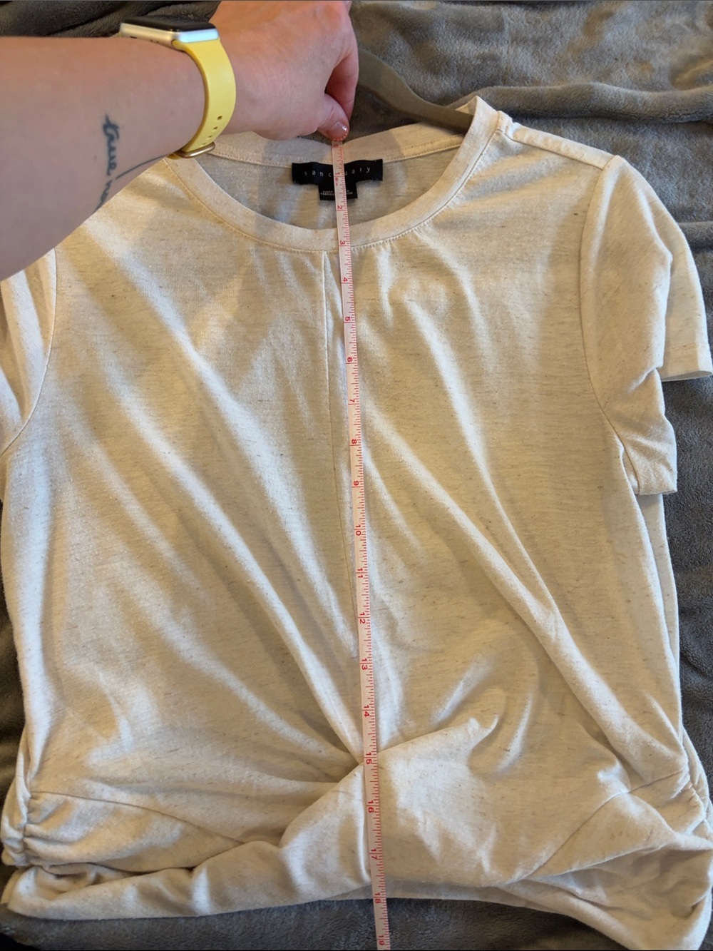 Sanctuary Cream Twist-Front Short Sleeve Tee - Picture 7 of 7